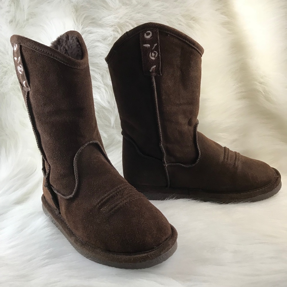BearPaw Brown Pull on Boots Women’s size 7